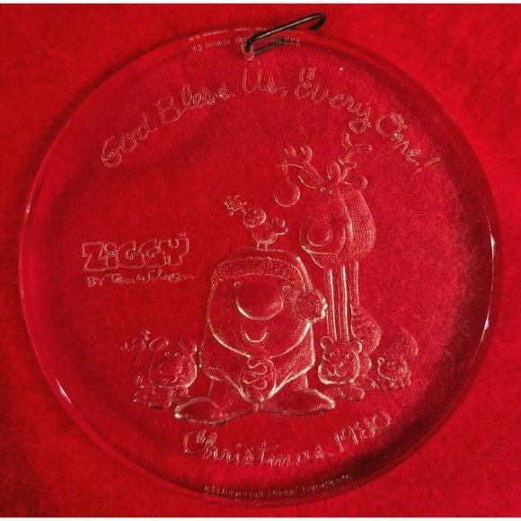 Vtg 1980 Ziggy Christmas Ornament Shoppe Blessings From Clear Acrylic 80s Retro - Picture 2 of 15